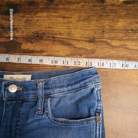 Madewell Jeans 27 Roadtripper 10" Waterford Wash M0572 Tummy Control Raw Hem - Picture 7 of 12